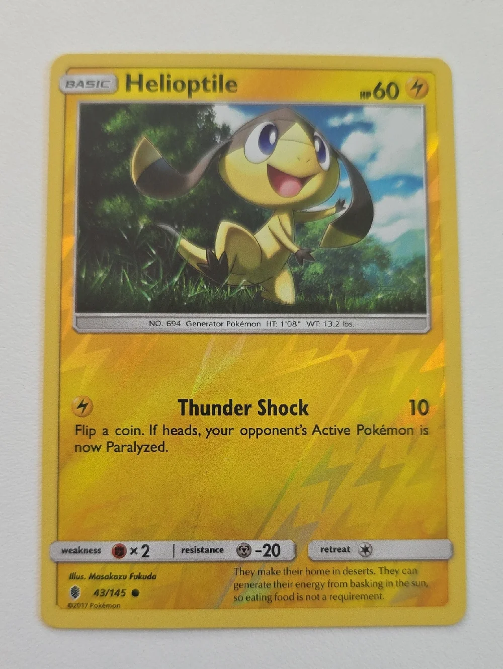 Pokemon Helioptile And Heliolisk Trading Cards